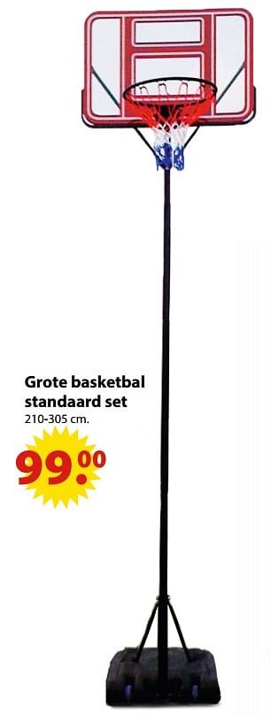 Aanbiedingen Grote basketbal standaard set - Huismerk - Multi Bazar - Geldig van 19/06/2017 tot 31/07/2017 bij Multi Bazar
