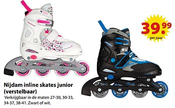 Aanbiedingen Nijdam inline skates junior - Nijdam - Geldig van 19/06/2017 tot 31/07/2017 bij Multi Bazar