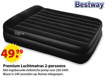 Aanbiedingen Premium luchtmatras 2-persoons - BestWay - Geldig van 19/06/2017 tot 31/07/2017 bij Multi Bazar