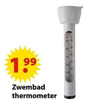Aanbiedingen Zwembad thermometer - Huismerk - Multi Bazar - Geldig van 19/06/2017 tot 31/07/2017 bij Multi Bazar