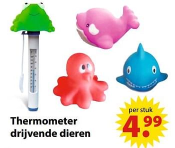 Aanbiedingen Thermometer drijvende dieren - Huismerk - Multi Bazar - Geldig van 19/06/2017 tot 31/07/2017 bij Multi Bazar
