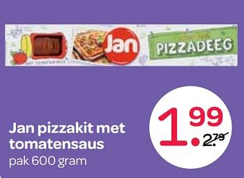 Aanbiedingen Jan pizzakit met tomatensaus - Jan - Geldig van 15/06/2017 tot 28/06/2017 bij Spar