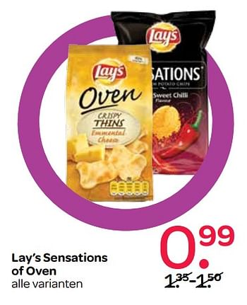 Aanbiedingen Lay`s sensations of oven - Lay's - Geldig van 15/06/2017 tot 28/06/2017 bij Spar