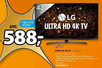 Aanbiedingen Lg ultra hd 4k tv 43uj635v - LG - Geldig van 17/06/2017 tot 25/06/2017 bij Expert