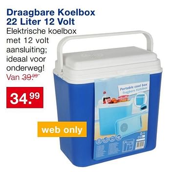 Aanbiedingen Draagbare koelbox 22 liter 12 volt - Huismerk - Handyman - Geldig van 18/06/2017 tot 09/07/2017 bij Handyman