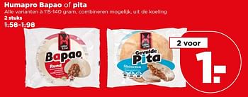 Aanbiedingen Humapro bapao of pita - Humapro - Geldig van 18/06/2017 tot 24/06/2017 bij Plus