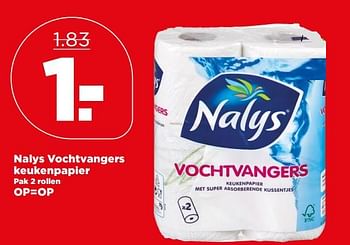 Aanbiedingen Nalys vochtvangers keukenpapier - Nalys - Geldig van 18/06/2017 tot 24/06/2017 bij Plus