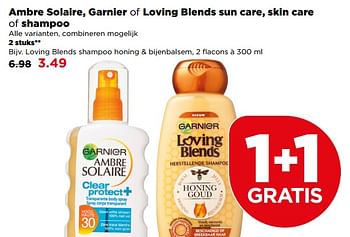 Aanbiedingen Loving blends shampoo honing & bijenbalsem - Garnier - Geldig van 18/06/2017 tot 24/06/2017 bij Plus