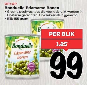 Aanbiedingen Bonduelle edamame bonen - Bonduelle - Geldig van 18/06/2017 tot 24/06/2017 bij Vomar