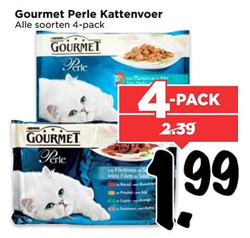 Aanbiedingen Gourmet perle kattenvoer - Purina - Geldig van 18/06/2017 tot 24/06/2017 bij Vomar