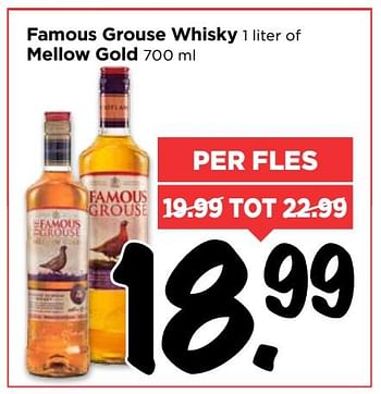 Aanbiedingen Famous grouse whisky of mellow gold - The Famous Grouse - Geldig van 18/06/2017 tot 24/06/2017 bij Vomar