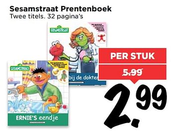 Aanbiedingen Sesamstraat prentenboek - Sesamstraat - Geldig van 18/06/2017 tot 24/06/2017 bij Vomar