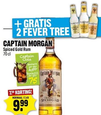 Aanbiedingen Captain morgan spiced gold rum - Captain Morgan - Geldig van 18/06/2017 tot 24/06/2017 bij Dirk III