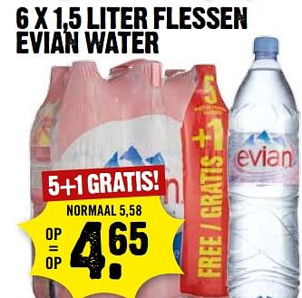 Aanbiedingen Flessen evian water - Evian - Geldig van 18/06/2017 tot 24/06/2017 bij Dirk III
