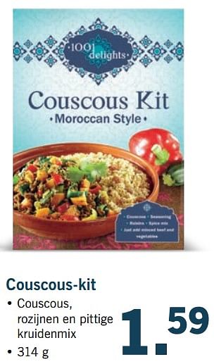 Aanbiedingen Couscous-kit - 1001 Delights - Geldig van 19/06/2017 tot 24/06/2017 bij Lidl