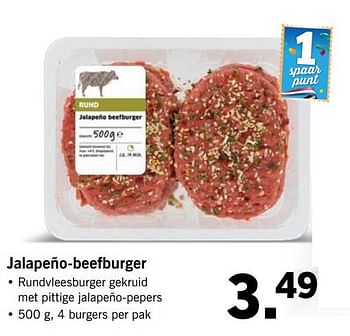 Aanbiedingen Jalapeño-beefburger - Huismerk - Lidl - Geldig van 19/06/2017 tot 24/06/2017 bij Lidl