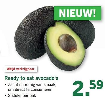 Aanbiedingen Ready to eat avocado`s - Huismerk - Lidl - Geldig van 19/06/2017 tot 24/06/2017 bij Lidl