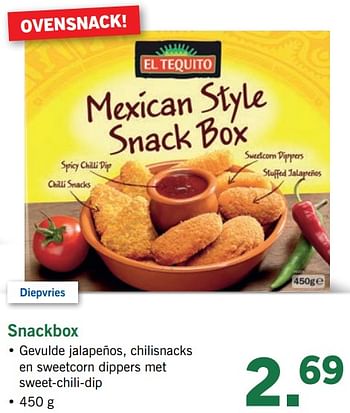 Aanbiedingen Snackbox - El Tequito - Geldig van 19/06/2017 tot 24/06/2017 bij Lidl