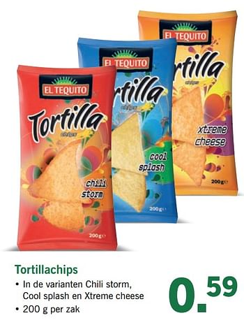 Aanbiedingen Tortillachips - El Tequito - Geldig van 19/06/2017 tot 24/06/2017 bij Lidl