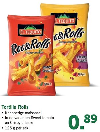 Aanbiedingen Tortilla rolls - El Tequito - Geldig van 19/06/2017 tot 24/06/2017 bij Lidl