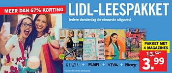 Aanbiedingen Pakket met 4 magazines - Huismerk - Lidl - Geldig van 19/06/2017 tot 24/06/2017 bij Lidl
