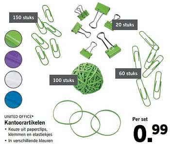 Aanbiedingen Kantoorartikelen - United Office - Geldig van 19/06/2017 tot 24/06/2017 bij Lidl