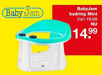 Aanbiedingen Babyjem badring mint - BabyJem - Geldig van 18/06/2017 tot 09/07/2017 bij Baby & Tiener Megastore