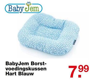 Aanbiedingen Babyjem borstvoedingskussen hart blauw - BabyJem - Geldig van 18/06/2017 tot 09/07/2017 bij Baby & Tiener Megastore