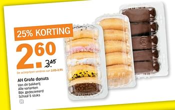 Aanbiedingen Donuts gedecoreerd schaal - Huismerk - Albert Heijn - Geldig van 19/06/2017 tot 25/06/2017 bij Albert Heijn