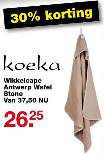 Aanbiedingen Wikkelcape antwerp wafel stone - Koeka - Geldig van 18/06/2017 tot 09/07/2017 bij Baby & Tiener Megastore