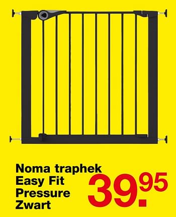 Aanbiedingen Noma traphek easy fit pressure zwart - Huismerk - Baby &amp; Tiener Megastore - Geldig van 18/06/2017 tot 09/07/2017 bij Baby & Tiener Megastore