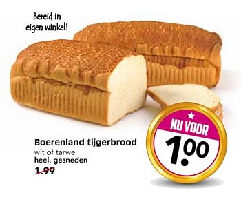 Aanbiedingen Boerenland tijgerbrood - Huismerk - Em-té - Geldig van 19/06/2017 tot 25/06/2017 bij Em-té
