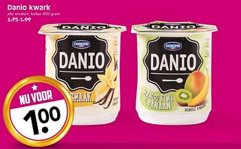 Aanbiedingen Danio kwark - Danone - Geldig van 19/06/2017 tot 25/06/2017 bij Em-té