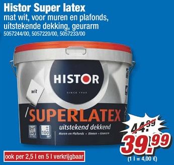 Aanbiedingen Histor super latex - Histor - Geldig van 19/06/2017 tot 25/06/2017 bij Poco