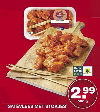 Aanbiedingen Satévlees met stokjes - Huismerk - Aldi - Geldig van 19/06/2017 tot 25/06/2017 bij Aldi