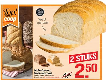 Aanbiedingen Molenbrood boerenbrood - Molenbrood - Geldig van 19/06/2017 tot 25/06/2017 bij Coop