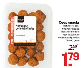 Aanbiedingen Coop snacks - Huismerk - Coop - Geldig van 19/06/2017 tot 25/06/2017 bij Coop
