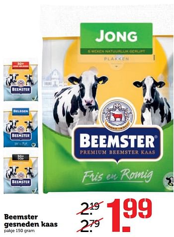 Aanbiedingen Beemster gesneden kaas - Beemster - Geldig van 19/06/2017 tot 25/06/2017 bij Coop