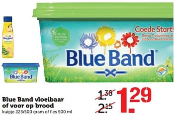 Aanbiedingen Blue band vloeibaar of voor op brood - Blue Band - Geldig van 19/06/2017 tot 25/06/2017 bij Coop