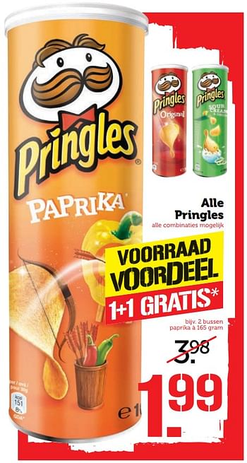 Aanbiedingen Alle pringles - Pringles - Geldig van 19/06/2017 tot 25/06/2017 bij Coop