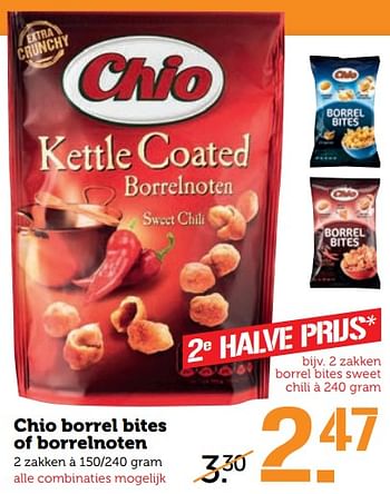 Aanbiedingen Chio borrel bites of borrelnoten - Chio - Geldig van 19/06/2017 tot 25/06/2017 bij Coop