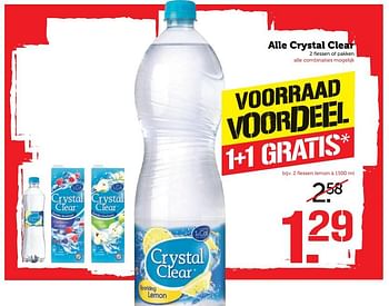 Aanbiedingen Alle crystal clear - Crystal Clear - Geldig van 19/06/2017 tot 25/06/2017 bij Coop