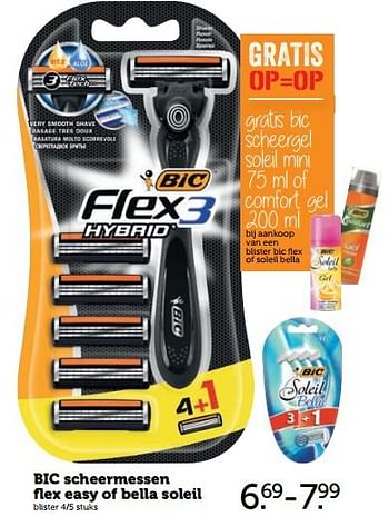 Aanbiedingen Bic scheermessen flex easy of bella soleil - BIC - Geldig van 19/06/2017 tot 25/06/2017 bij Coop