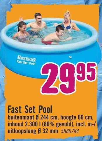 Aanbiedingen Fast set pool - BestWay - Geldig van 19/06/2017 tot 02/07/2017 bij Hornbach