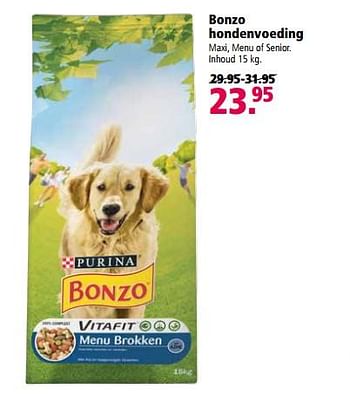 Aanbiedingen Bonzo hondenvoeding - Purina - Geldig van 19/06/2017 tot 02/07/2017 bij Welkoop