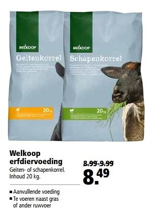 Aanbiedingen Welkoop erfdiervoeding - Huismerk - Welkoop - Geldig van 19/06/2017 tot 02/07/2017 bij Welkoop