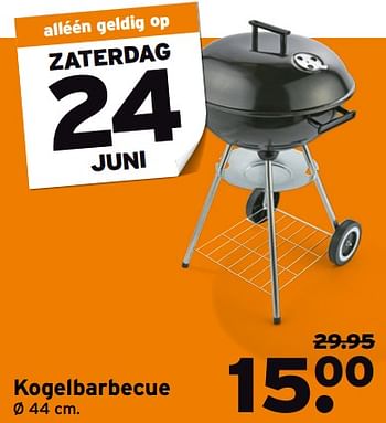 Aanbiedingen Kogelbarbecue - Huismerk - Gamma - Geldig van 19/06/2017 tot 02/07/2017 bij Gamma