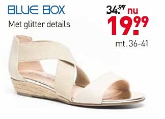 Aanbiedingen Schoenen met glitter details - Blue-Box - Geldig van 19/06/2017 tot 02/07/2017 bij Scapino