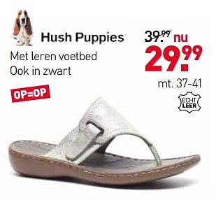 Aanbiedingen Schoenen met leren voetbed ook in zwart - Hush Puppies - Geldig van 19/06/2017 tot 02/07/2017 bij Scapino