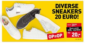 Aanbiedingen Diverse sneakers - Huismerk - Scapino - Geldig van 19/06/2017 tot 02/07/2017 bij Scapino